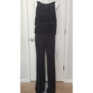 SHO sleeveless black sparkle jumpsuit